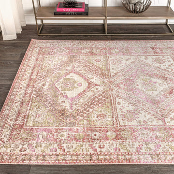 Darija Ornate Geometric Medallion Area Rug